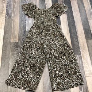 Girls animal print romper. Size 10.